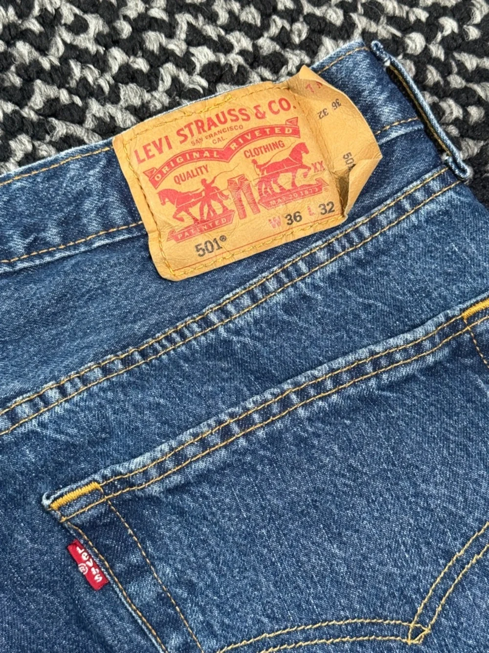 Levi’s 501 Jeans Men’s 36 Straight Leg Button Fly Classic Denim